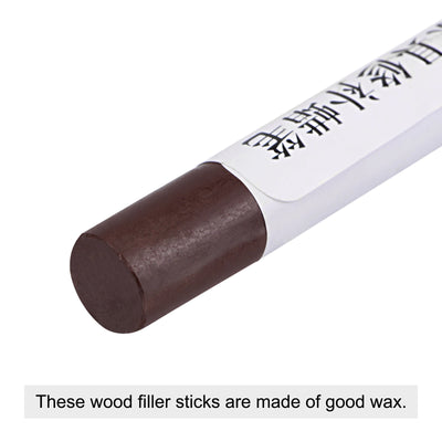 Harfington Uxcell Wood Wax Filler Stick, Furniture Crayons Touch Up Repair Pens, Maroon