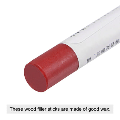 Harfington Uxcell Wood Wax Filler Stick, Furniture Crayons Touch Up Repair Pens, Red, 2Pcs