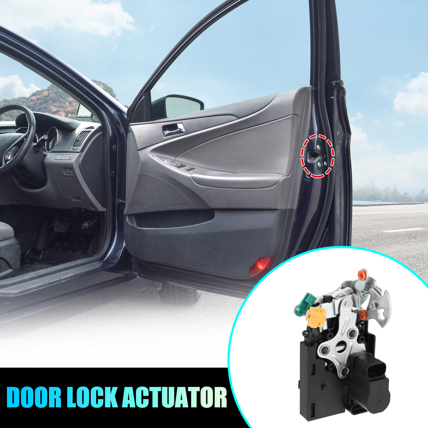 X AUTOHAUX 15110641 Front Left Driver Side Door Lock Latch Actuator W/o Keyless Entry for Cadillac Escalade for Chevy Silverado for GMC Sierra