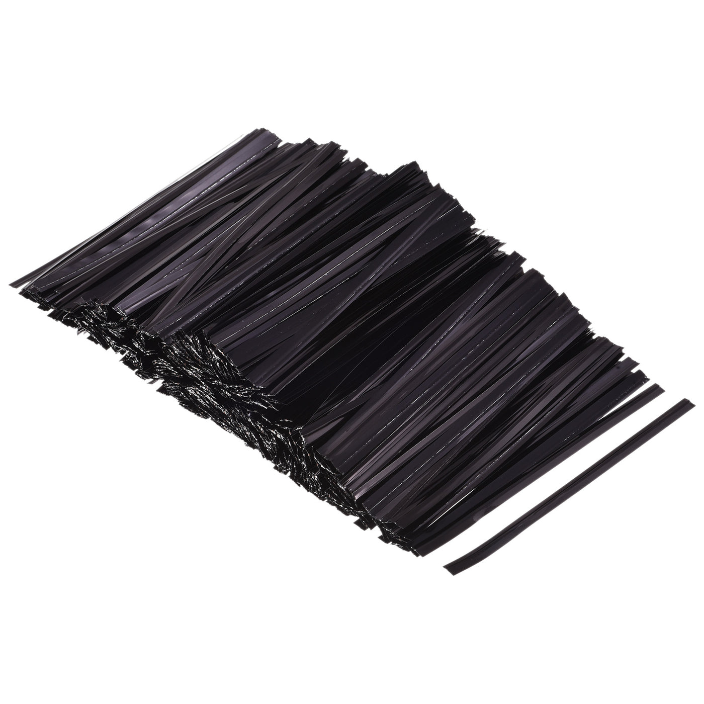 Harfington Foil Twist Ties 2.5" Plastic Closure Tie for Bread, Candy Black 750pcs