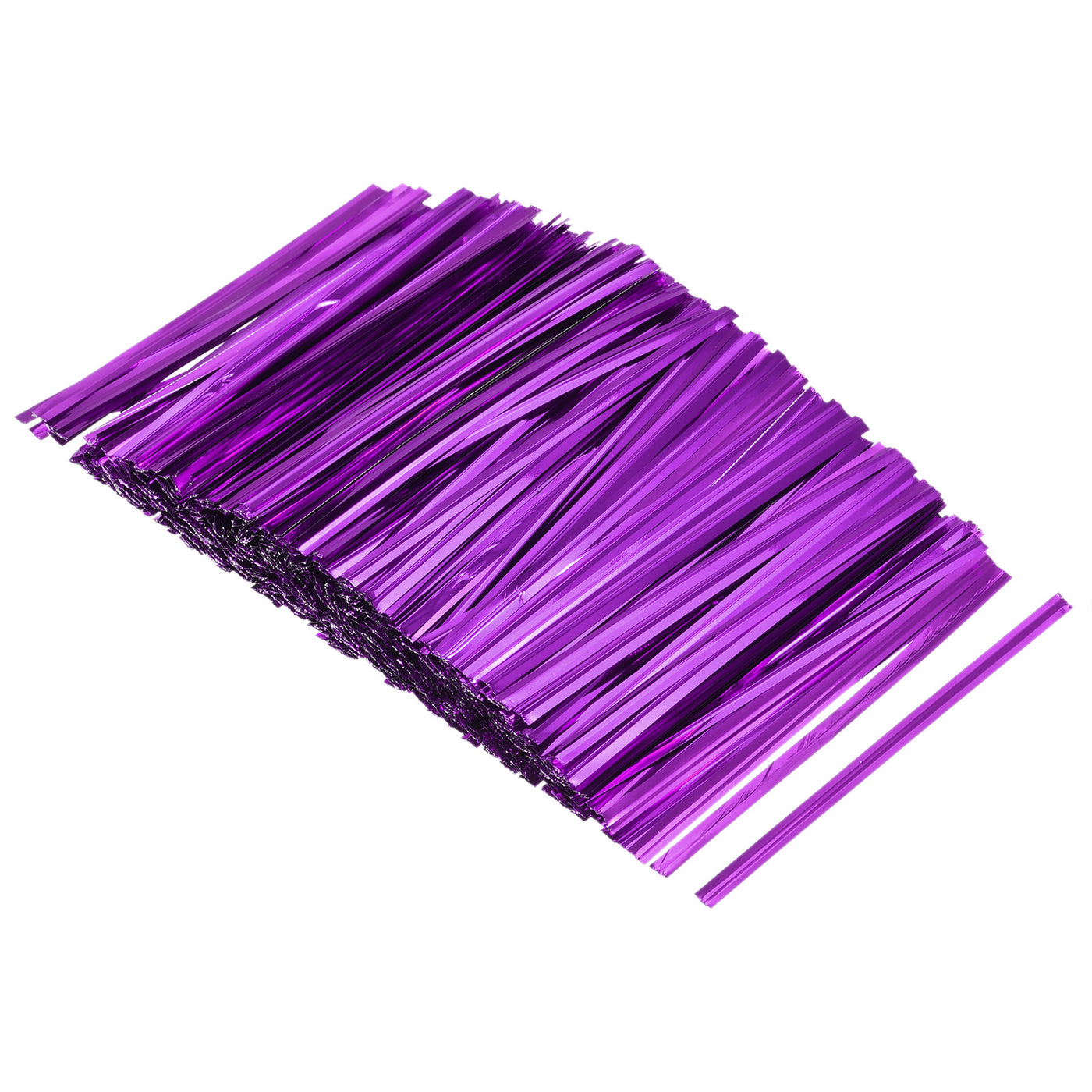 Harfington Foil Twist Ties 2.5" Plastic Closure Tie for Bread, Candy Purple 750pcs