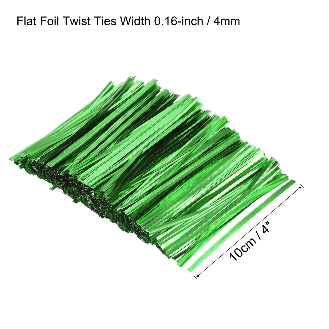 Harfington Foil Twist Ties 4" Plastic Closure Tie for Bread, Candy Green 750pcs