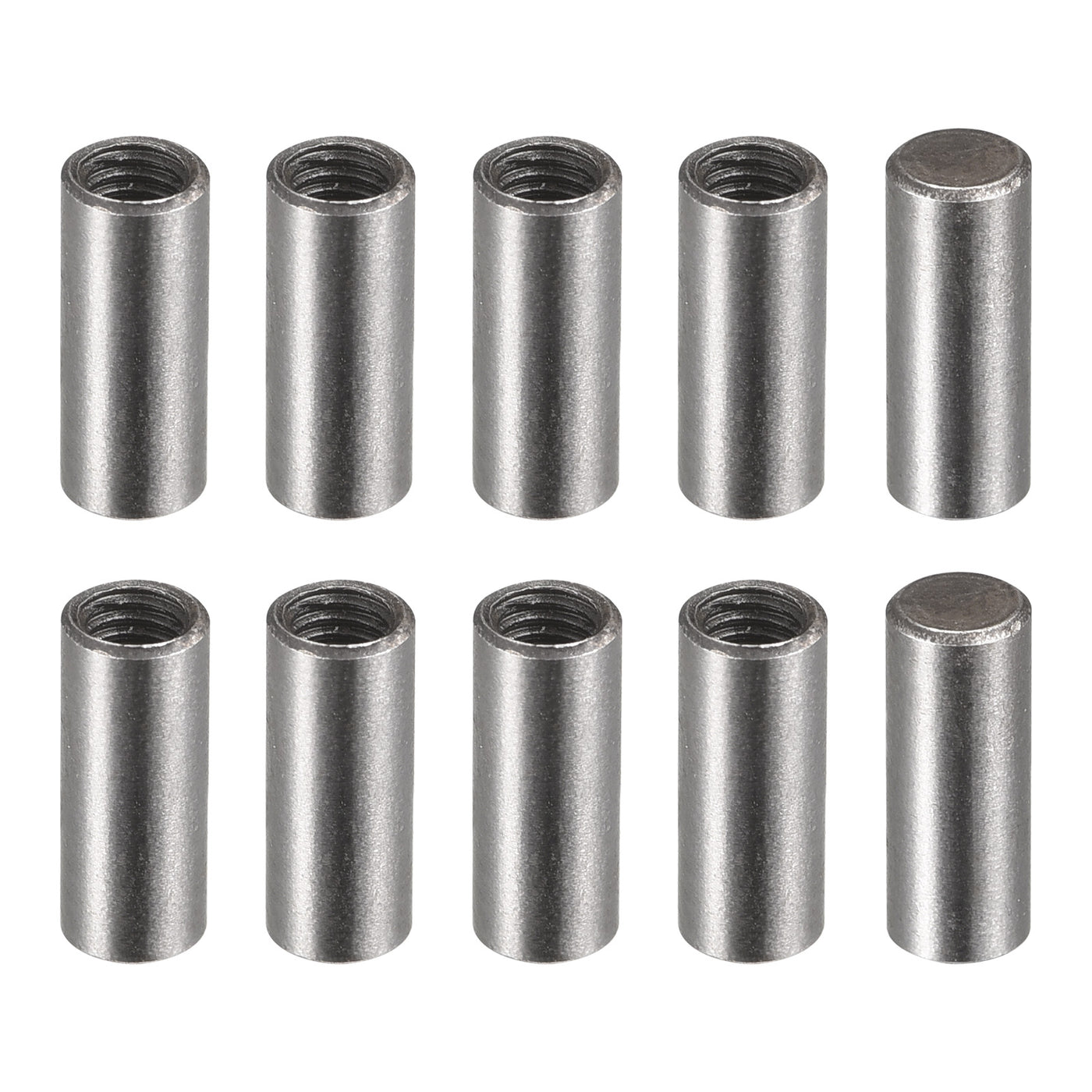 uxcell Uxcell Carbon Steel Dowel Pin 4 x 10mm M3 Female Thread Cylindrical Shelf Support Pin 10Pcs