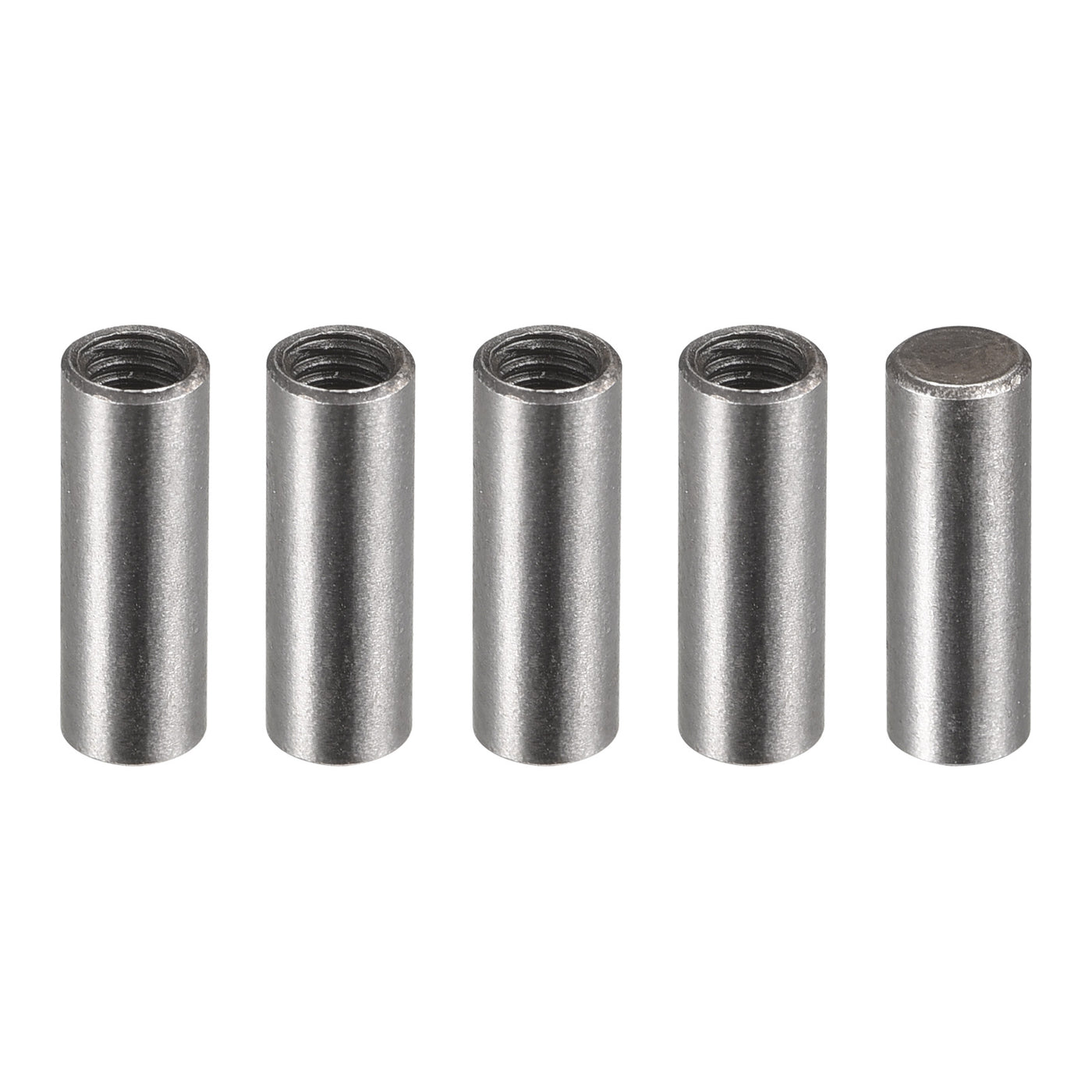 uxcell Uxcell Carbon Steel Dowel Pin 4 x 12mm M3 Female Thread Cylindrical Shelf Support Pin 5Pcs