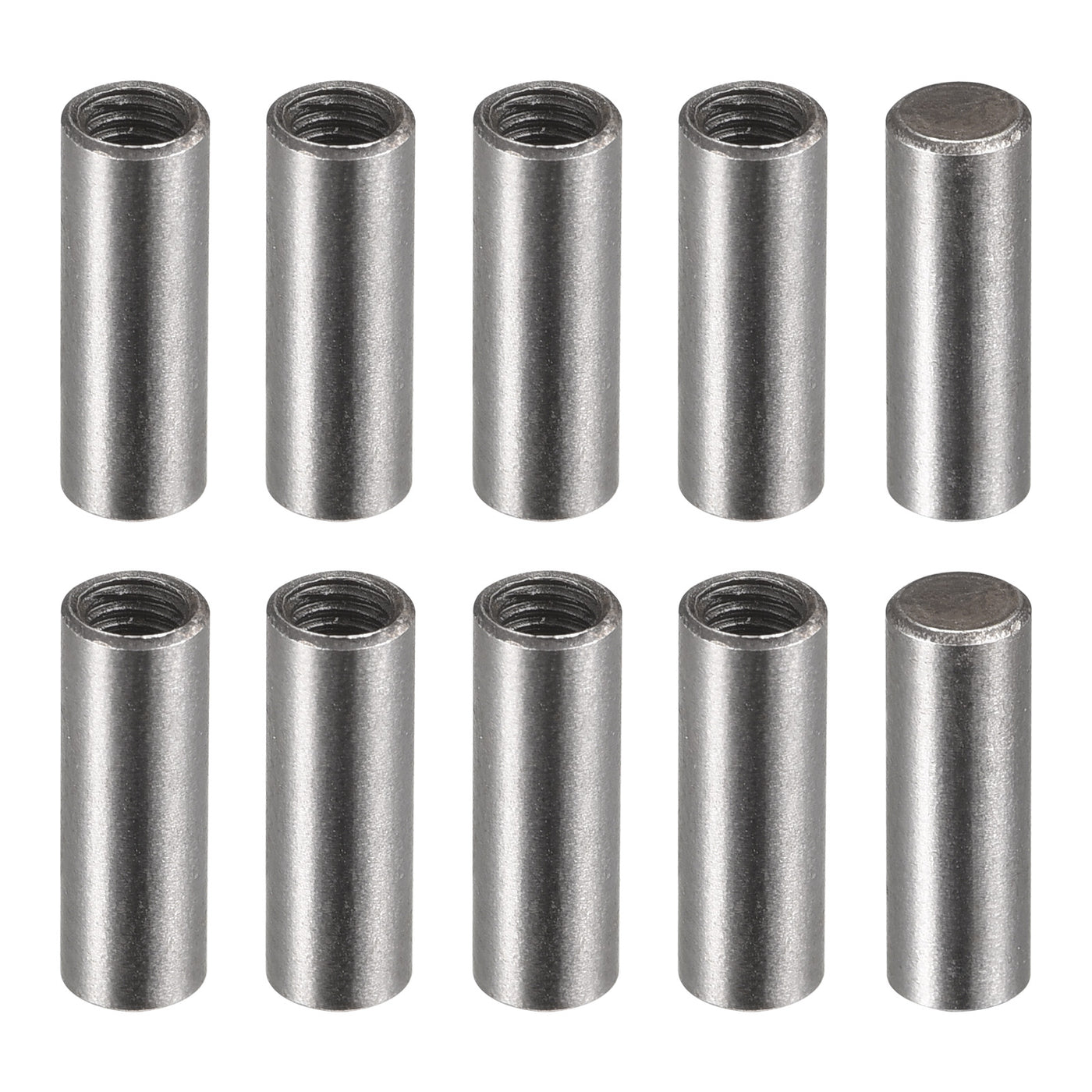 uxcell Uxcell Carbon Steel Dowel Pin 4 x 12mm M3 Female Thread Cylindrical Shelf Support Pin 20Pcs