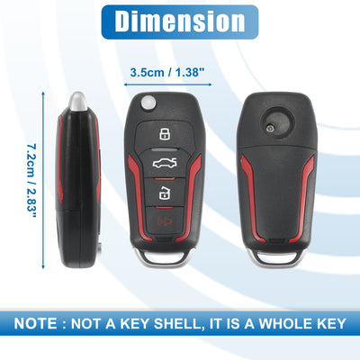 Harfington 4 Button Car Keyless Entry Remote Control Replacement Key Fob Proximity Smart Fob CWTWB1U331 for Ford Explorer 2002-2010 315MHz Chip 63 80