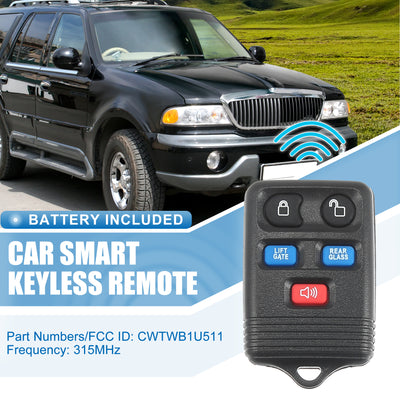 Harfington 5 Button Car Keyless Entry Remote Control Replacement Key Fob Proximity Smart Fob CWTWB1U511 for Lincoln Navigator 2003-2007 315MHz