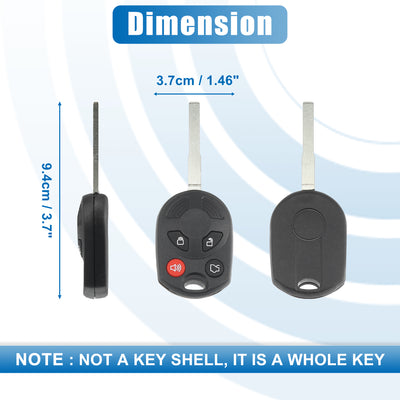 Harfington 4 Button Car Keyless Entry Remote Control Replacement Key Fob Proximity Smart Fob OUCD6000022 for Ford Escape 2013-2019 315MHz Chip 63 80