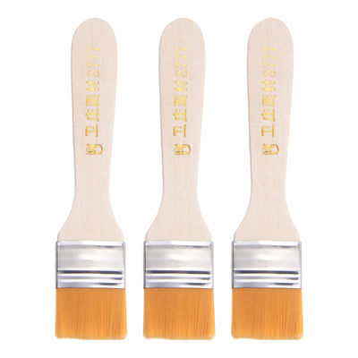 Harfington Uxcell 1.2" Width Small Paint Brush Nylon Bristle with Wood Handle Painting Tool 3Pcs