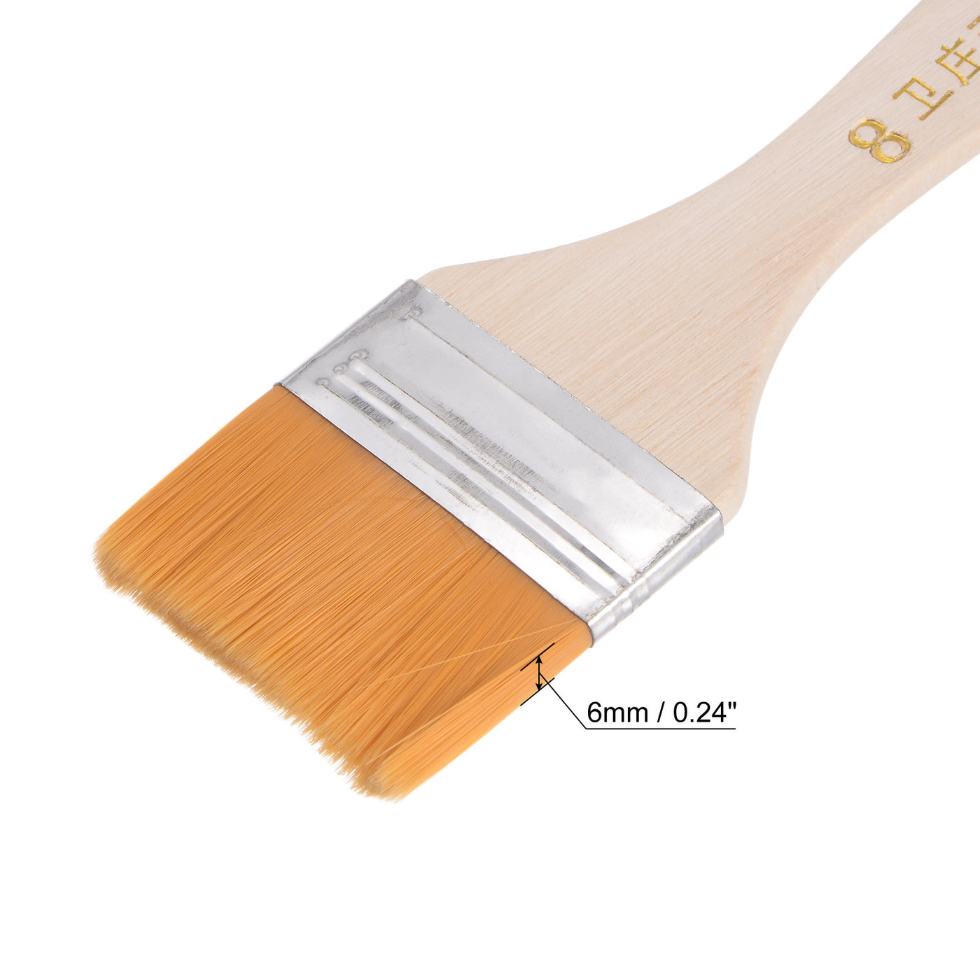 uxcell Uxcell 1.9" Width Small Paint Brush Nylon Bristle with Wood Handle Painting Tool 3Pcs