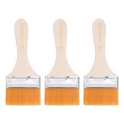 Harfington Uxcell 2.5" Width Small Paint Brush Nylon Bristle with Wood Handle Painting Tool 3Pcs