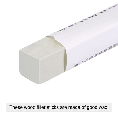 Harfington Uxcell Furniture Repair Wax Filler Stick, Wood Scratch Filler Crayons Touch Up Repair Pens, Rice White