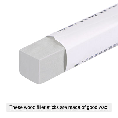 Harfington Uxcell Furniture Repair Wax Filler Stick, Wood Scratch Filler Crayons Touch Up Repair Pens, Cotton White