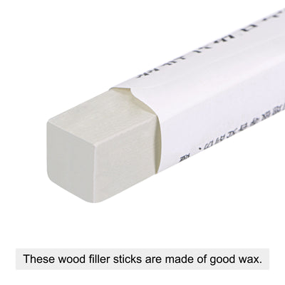 Harfington Uxcell Furniture Repair Wax Filler Stick, Wood Scratch Filler Crayons Touch Up Repair Pens, Salt White