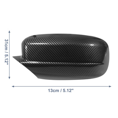 Harfington Pair Car Exterior Rear View Mirror Covers Cap Overlay for Dodge Charger 2011-2021 Carbon Fiber Pattern