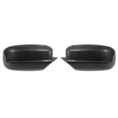 X AUTOHAUX Pair Car Exterior Rear View Mirror Covers Cap Overlay for Dodge Charger 2011-2021 Carbon Fiber Pattern