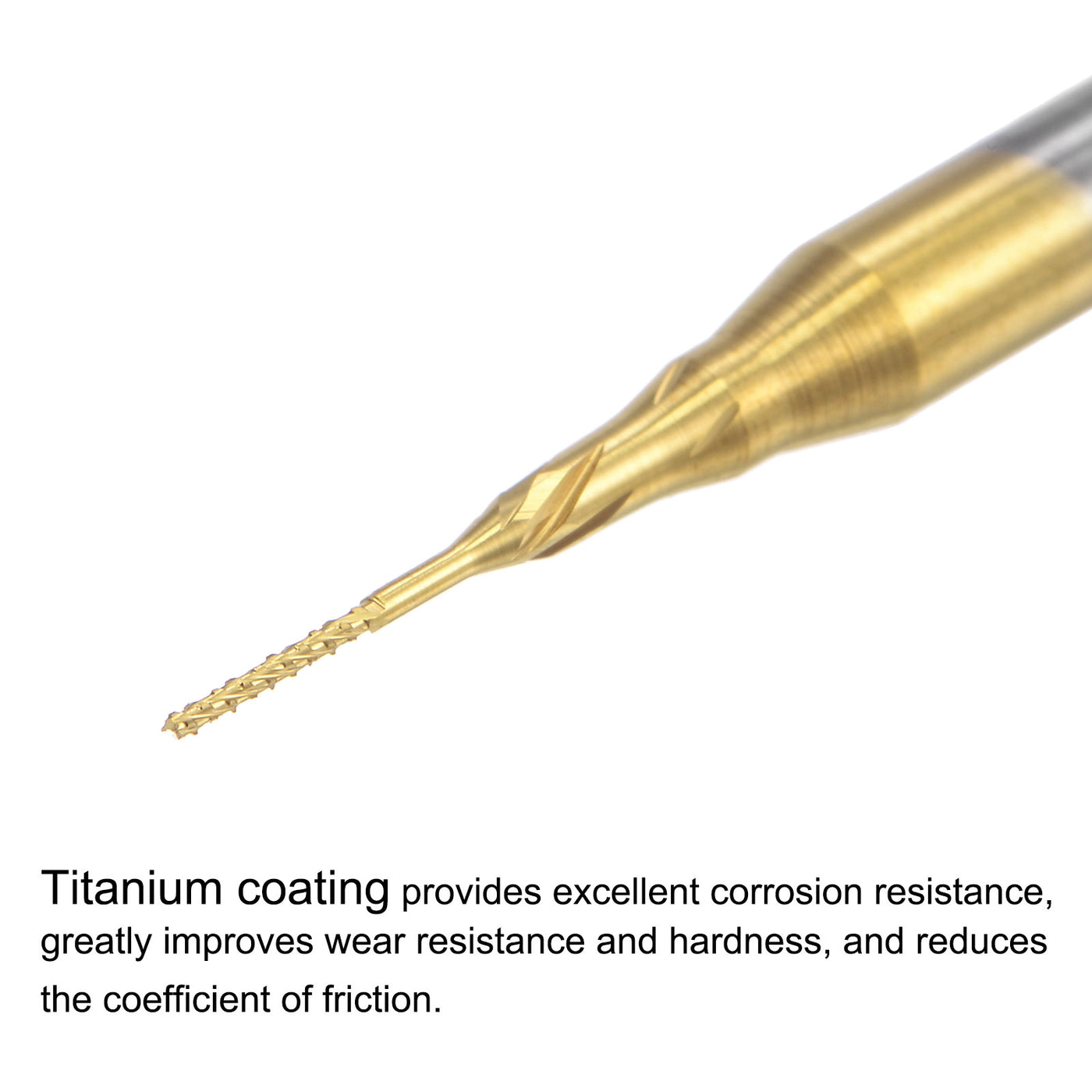 Harfington Titanium Coated Carbide End Mill CNC Router Bits Milling Cutter