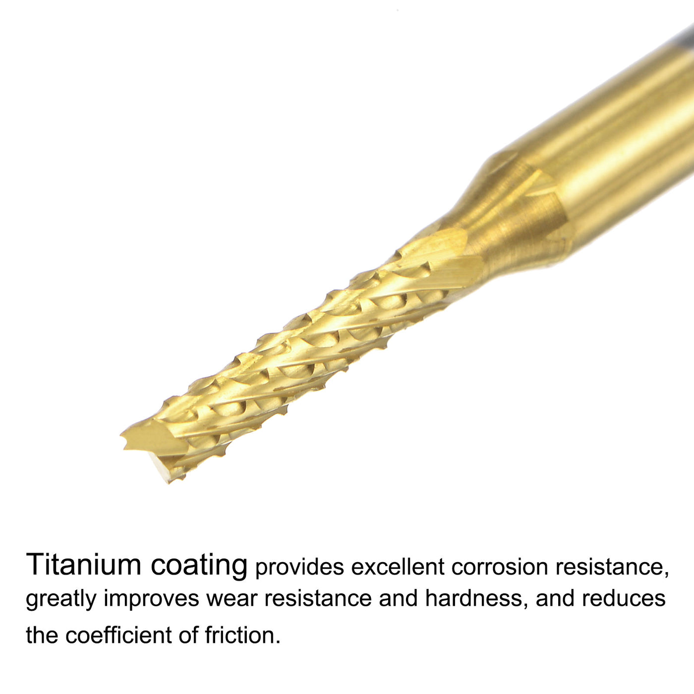 Harfington Titanium Coated Carbide End Mill CNC Router Bits Engraving Cutter