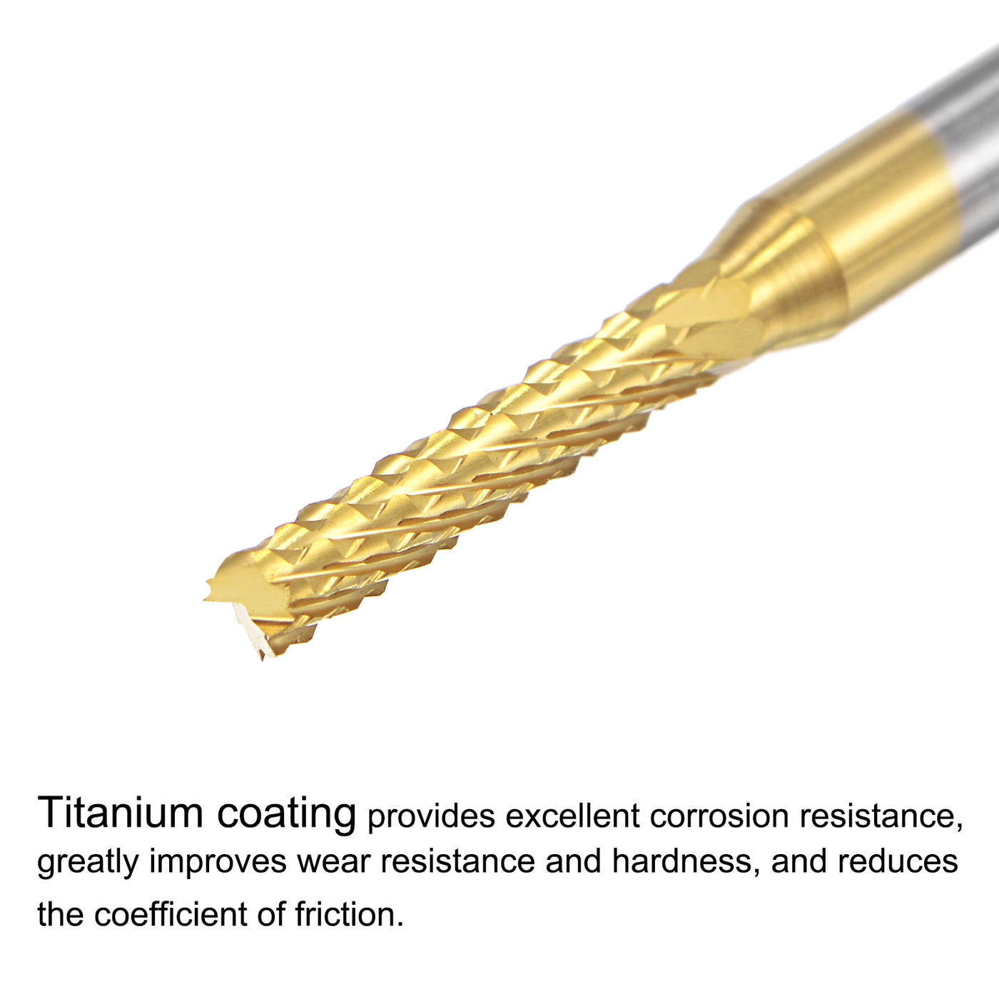 Harfington Titanium Coated Carbide End Mill CNC Router Bits Milling Cutter
