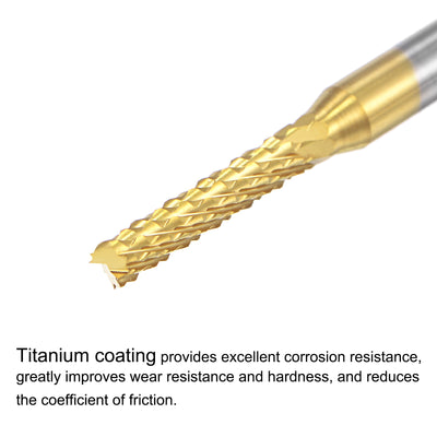 Harfington Titanium Coated Carbide End Mill CNC Router Bits Engraving Cutter