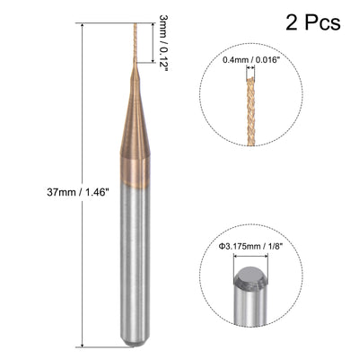 Harfington Titanium Coated Carbide End Mill CNC Router Bits Engraving Tool