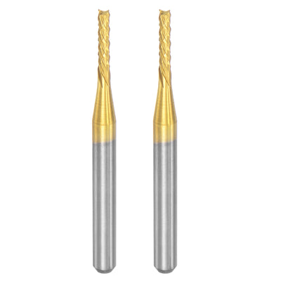 Harfington Titanium Coated Carbide End Mill Router Bits Milling Tool
