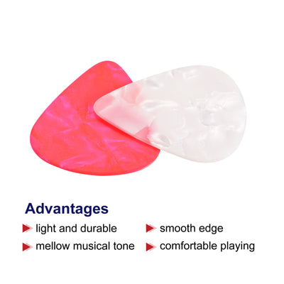 Harfington Guitar Picks Guitar Accessories 0.71mm Thickness Multi-Color Pack of 24