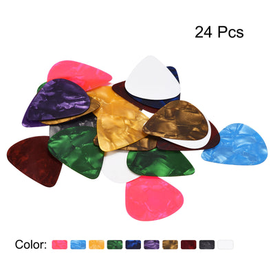 Harfington Guitar Picks Guitar Accessories 0.46mm Thickness Multi-Color Pack of 24