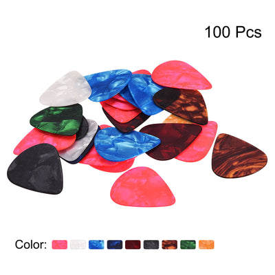 Harfington Guitar Picks Guitar Accessories 0.96mm Thickness Multi-Color Pack of 100