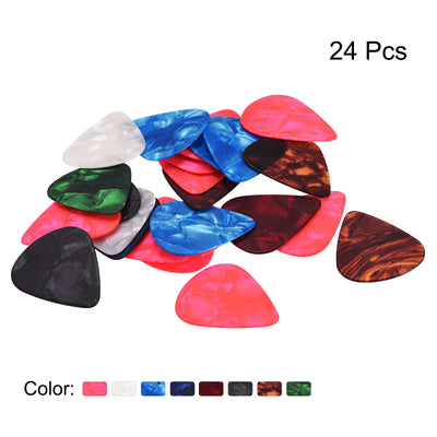 Harfington Guitar Picks Guitar Accessories 0.96mm Thickness Multi-Color Pack of 24