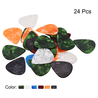 Harfington Guitar Picks Guitar Accessories 1.2mm Thickness Multi-Color Pack of 24