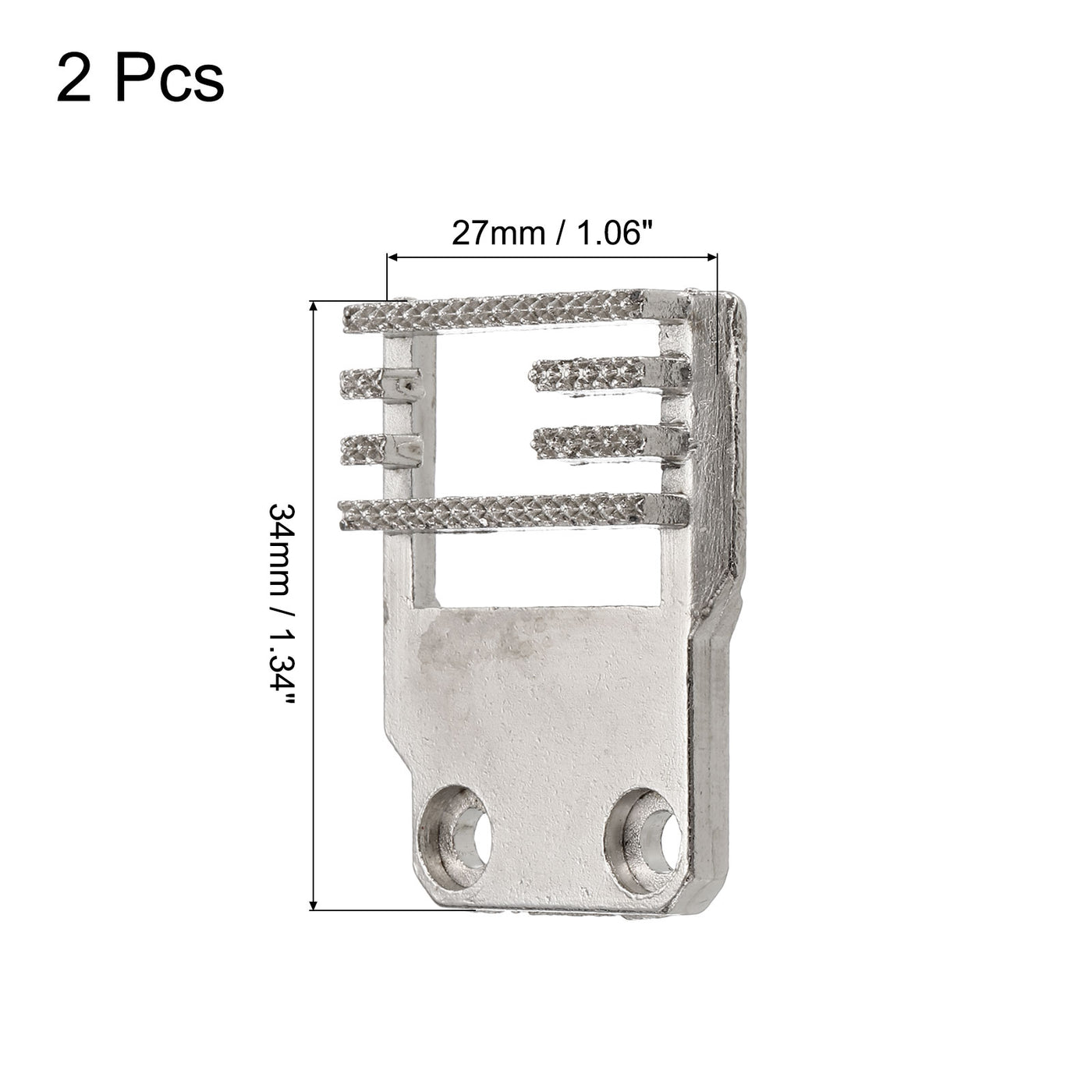 uxcell Uxcell Sewing Machine Feed Dog Galvanized Iron for Most Universal Sewing Machine, 2Pcs