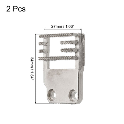 Harfington Uxcell Sewing Machine Feed Dog Galvanized Iron for Most Universal Sewing Machine, 2Pcs
