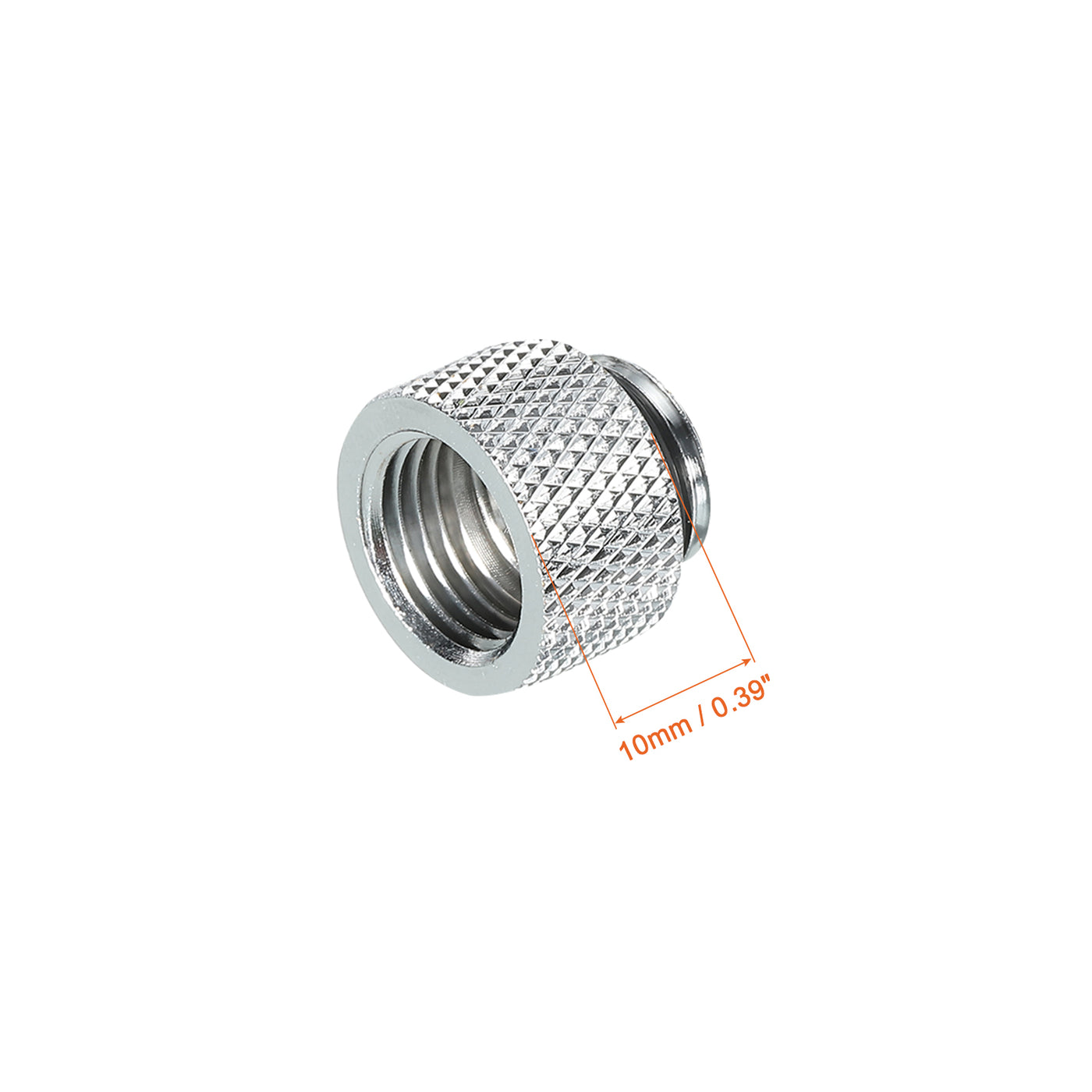 Harfington Male to Female Extender Fitting Silver G1/4 x 10mm Pack of 2
