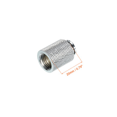 Harfington Male to Female Extender Fitting Silver G1/4 x 20mm Pack of 2