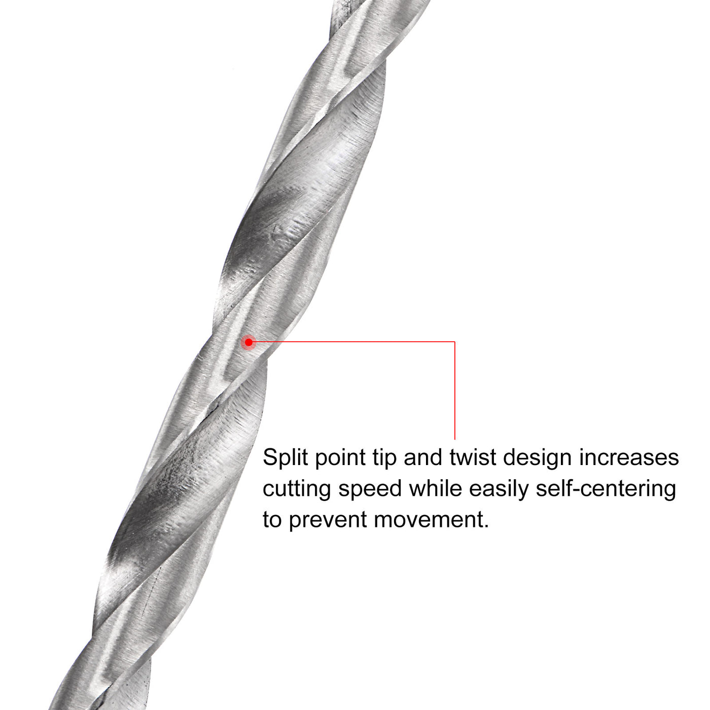 uxcell Uxcell 7.2mm Twist Drill Bits, High-Speed Steel Extra Long Drill Bit 200mm Length