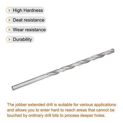 Harfington Uxcell 10.5mm Twist Drill Bits, High-Speed Steel Extra Long Drill Bit 250mm Length