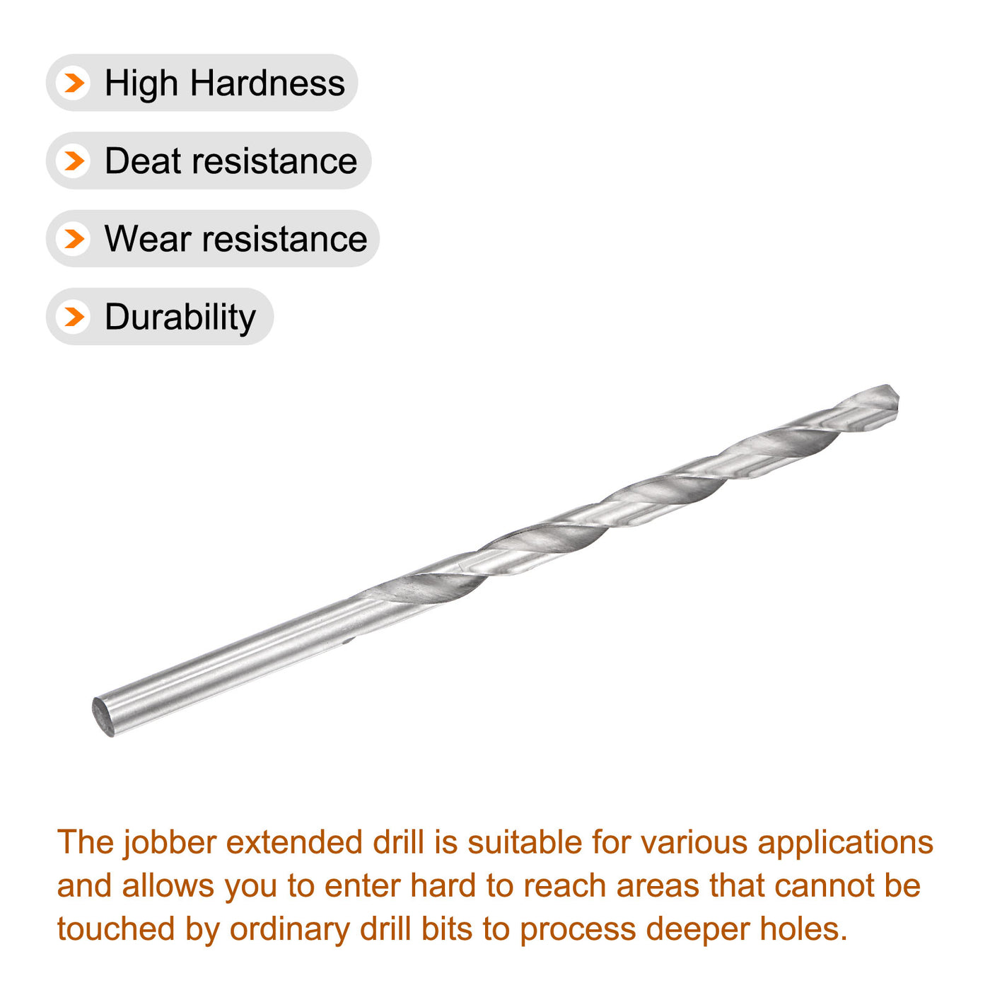 uxcell Uxcell 11.5mm Twist Drill Bits, High-Speed Steel Extra Long Drill Bit 255mm Length