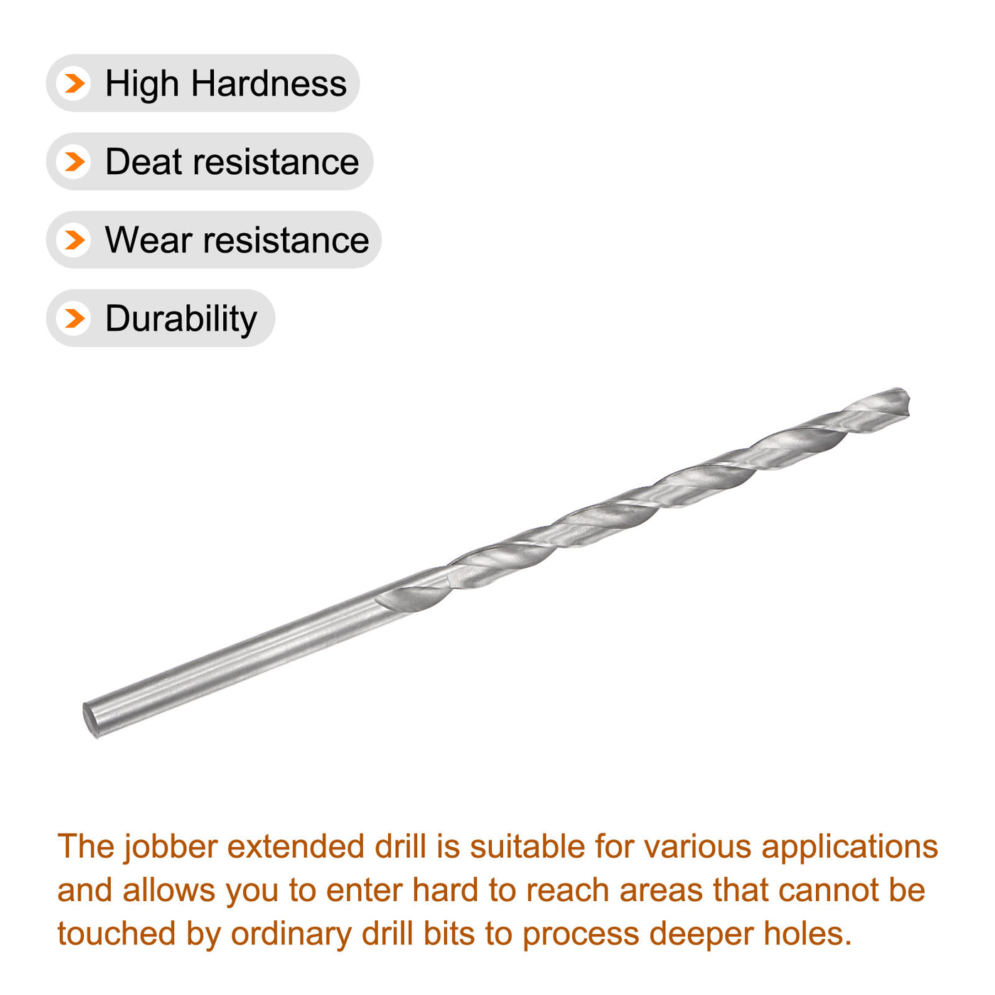 uxcell Uxcell 12mm Twist Drill Bits, High-Speed Steel Extra Long Drill Bit 304mm Length