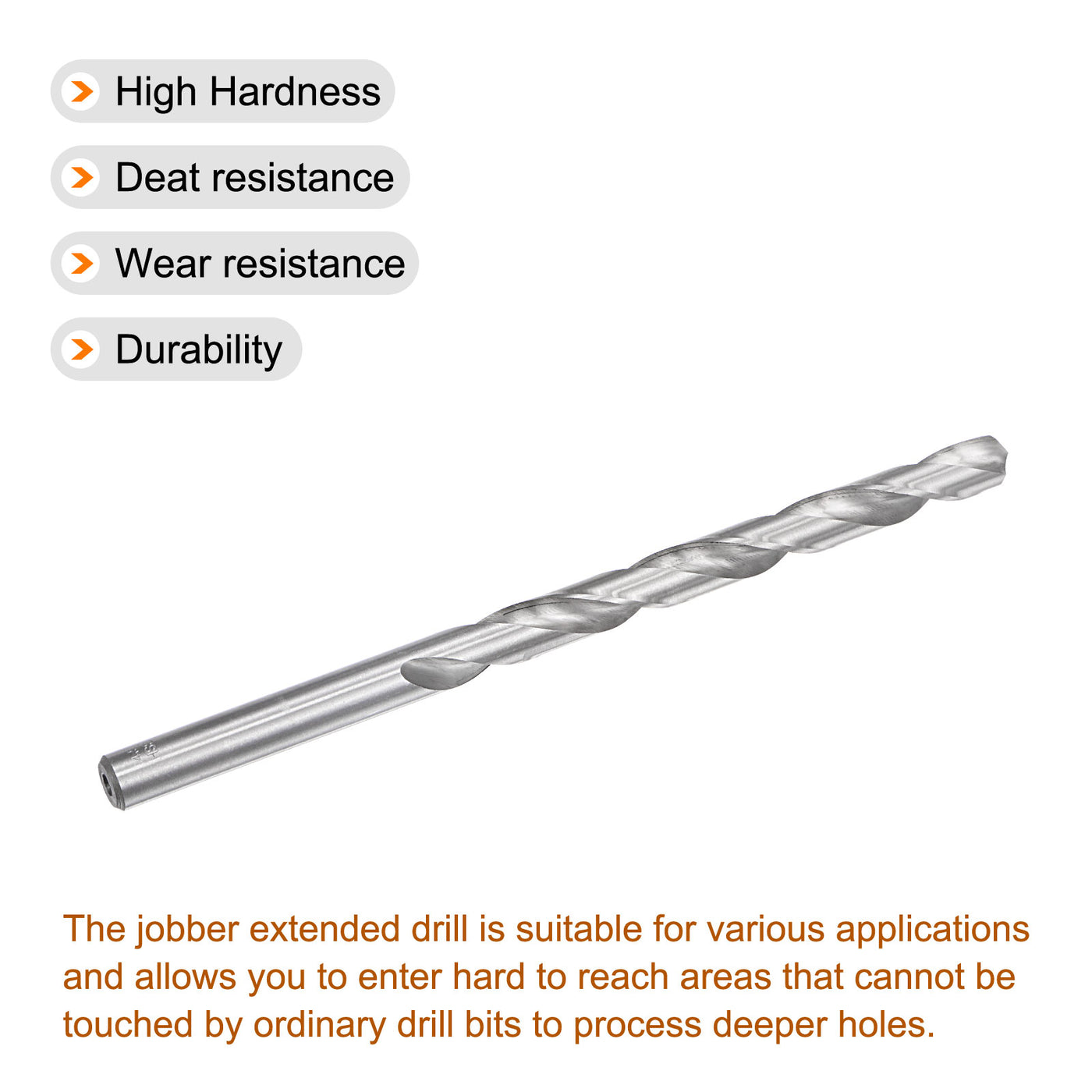 uxcell Uxcell 14.5mm Twist Drill Bits, High-Speed Steel Extra Long Drill Bit 250mm Length