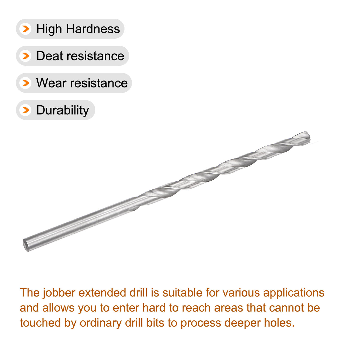 uxcell Uxcell 12.5mm Twist Drill Bits, High-Speed Steel Extra Long Drill Bit 300mm Length