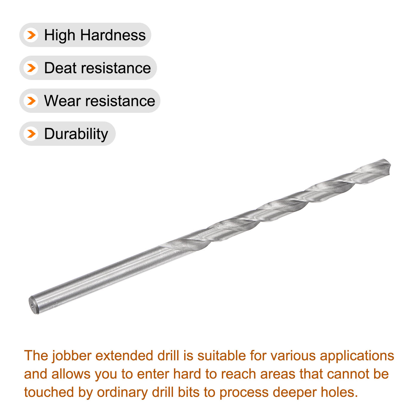 uxcell Uxcell 14mm Twist Drill Bits, High-Speed Steel Extra Long Drill Bit 300mm Length
