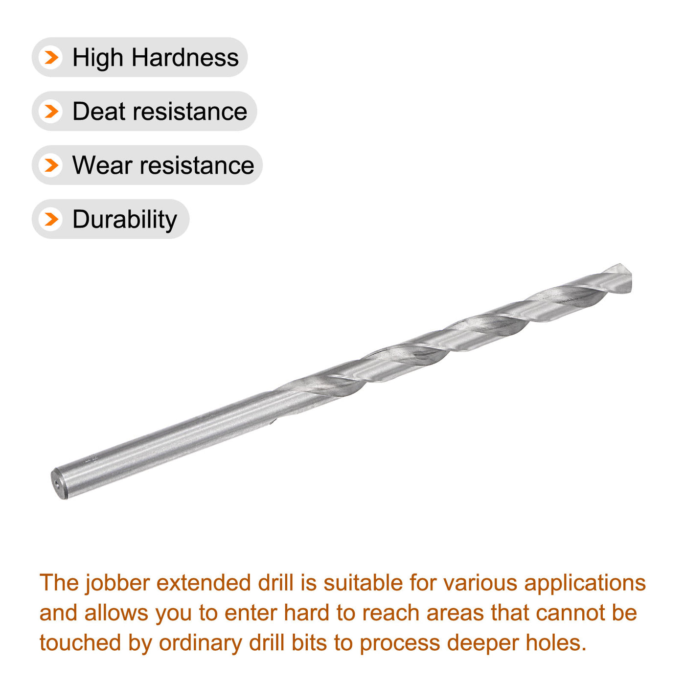 uxcell Uxcell 15mm Twist Drill Bits, High-Speed Steel Extra Long Drill Bit 300mm Length