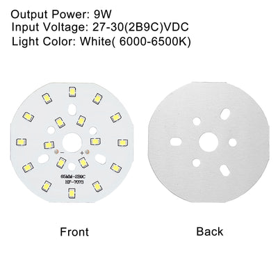 Harfington COB LED Light Chip Bead 9W 120lm 6000-6500K 65mm 27-30VDC White 2Pcs
