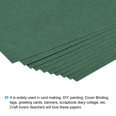Harfington Cardstock Scrapbook Paper 8.3" x 11.7", 74 Lb/200 Gsm, Dark Green Pack of 20