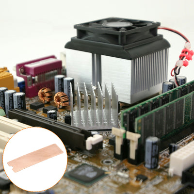 Harfington Copper Heatsink 75x22x0.5mm with Thermal Pad and Rubber Ring for M.2 SSD 2 Set