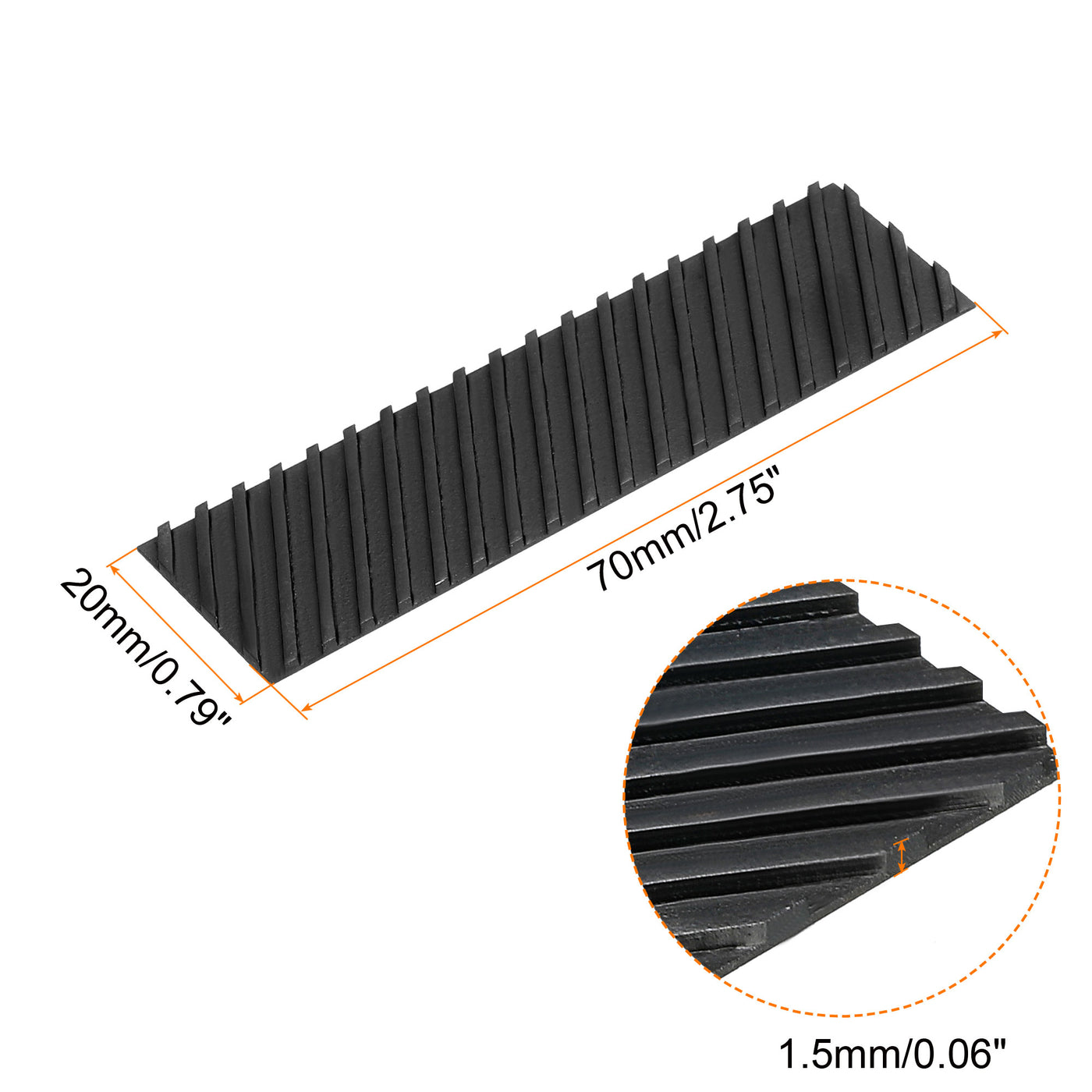 Harfington Copper Heatsink 70x20x1.5mm W Thermal Pad Rubber Ring for M.2 SSD Cooler 1 Set