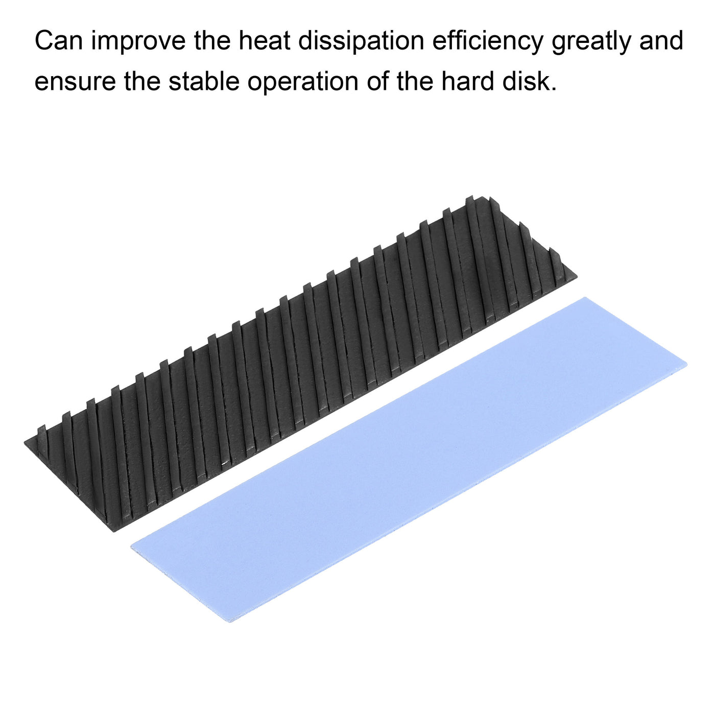Harfington Copper Heatsink 70x20x1.5mm W Thermal Pad Rubber Ring for M.2 SSD Cooler 1 Set