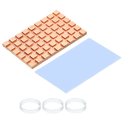 Harfington Copper Heatsink 40x26x2mm with Conductive Thermal Pads for Solid SSD Cooler
