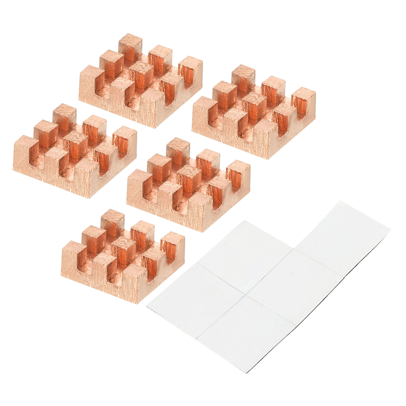 Harfington Copper Heatsink 8x8x3mm with Self Adhesive for IC Chipset Cooler 5pcs